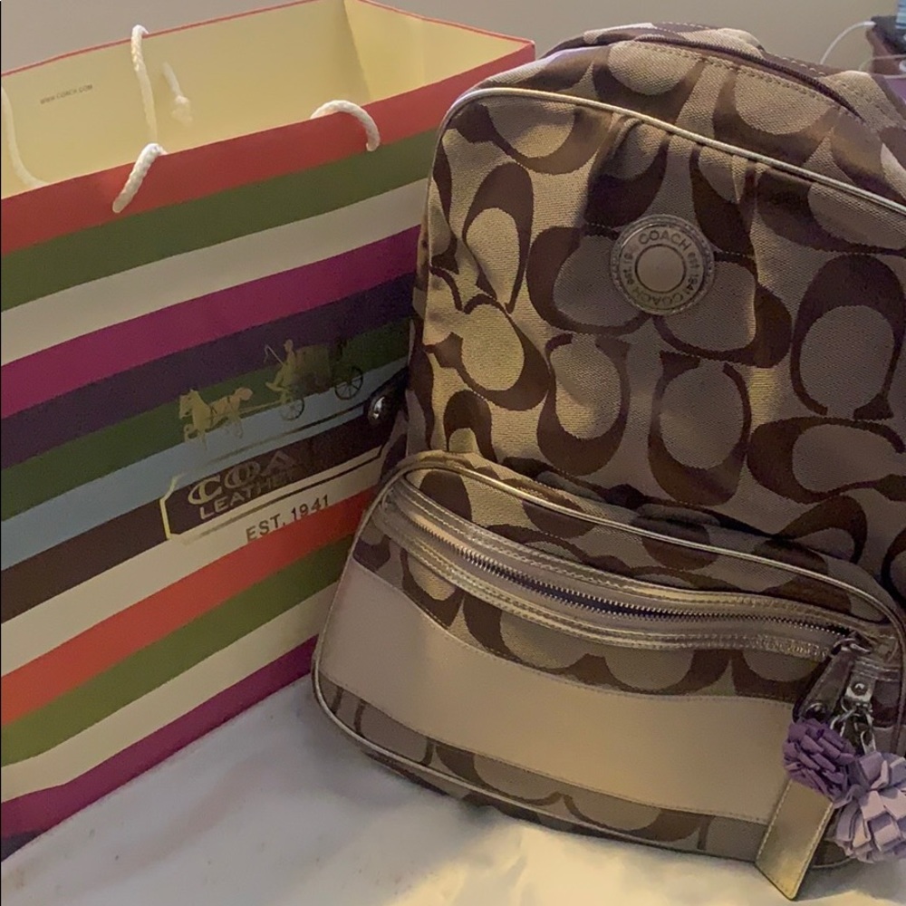 Coach signature backpack
